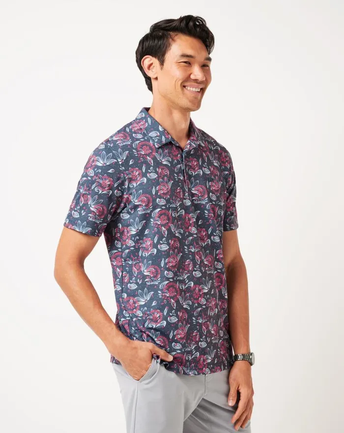 Men FEATHERWEIGHT FLOURISH POLO Mood Indigovintage Indigo TravisMathew Polos