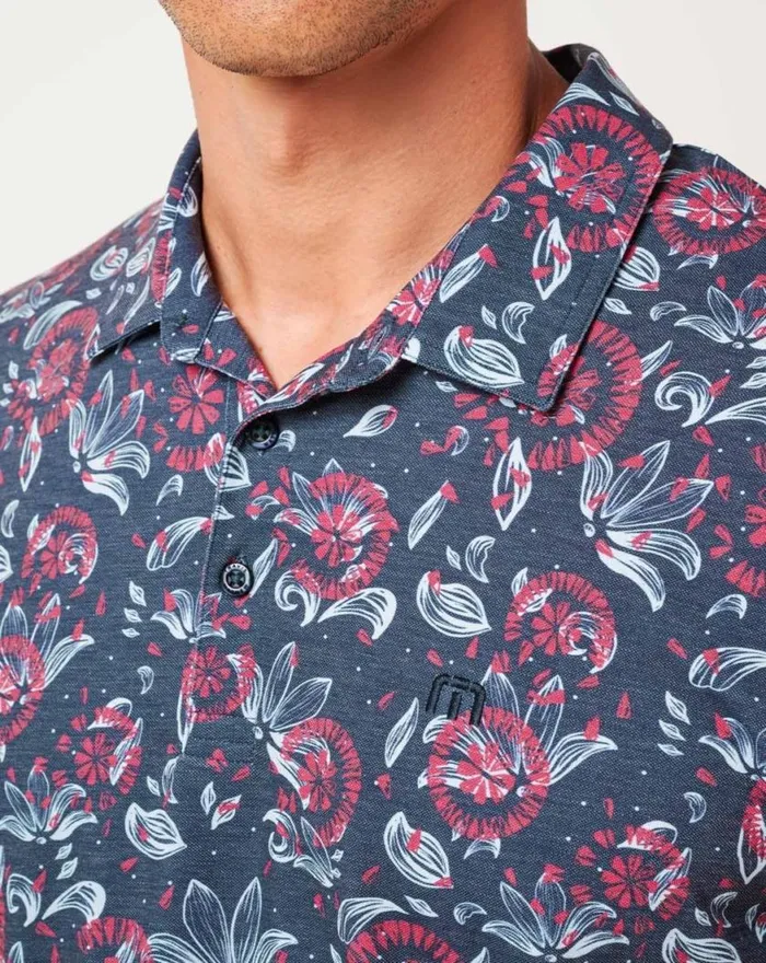 Men FEATHERWEIGHT FLOURISH POLO Mood Indigovintage Indigo TravisMathew Polos