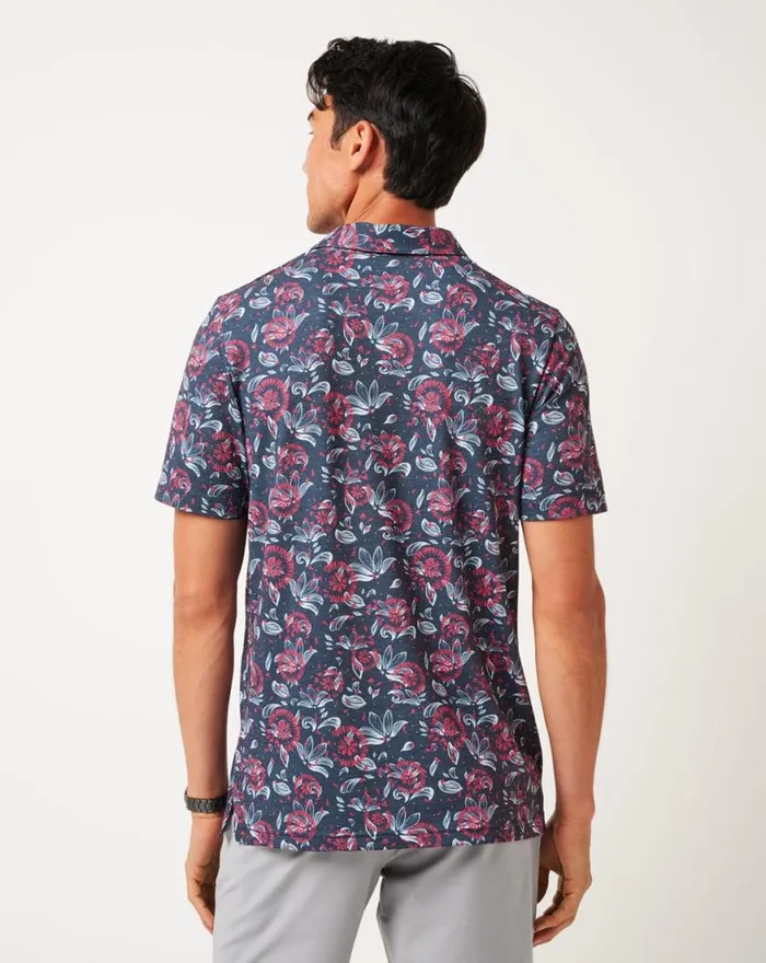 Men FEATHERWEIGHT FLOURISH POLO Mood Indigovintage Indigo TravisMathew Polos