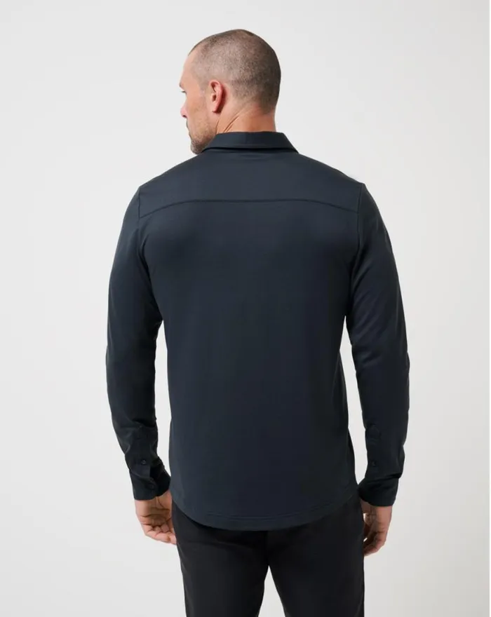 Men FEATHERWEIGHT LONG SLEEVE POLO Black TravisMathew Polos