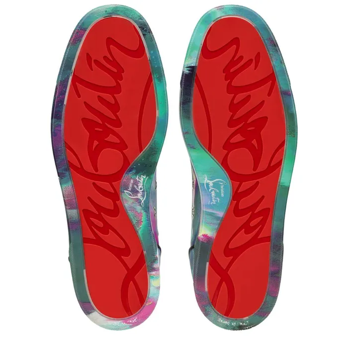 Men Fun Louis Hightop Sneakers 8211 Fabric Melancholia Print 8211 Multicolor Multicolor Christian Louboutin High Top Sneakers