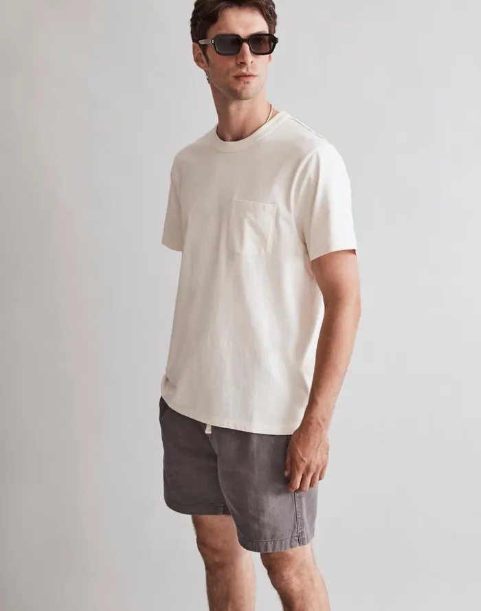 Men GarmentDyed Allday Crewneck Pocket Tee Lighthouse Madewell Tees