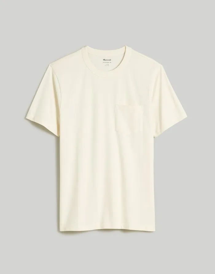 Men GarmentDyed Allday Crewneck Pocket Tee Lighthouse Madewell Tees