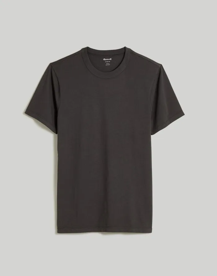 Men GarmentDyed Allday Crewneck Tee Black Coal Madewell Tees