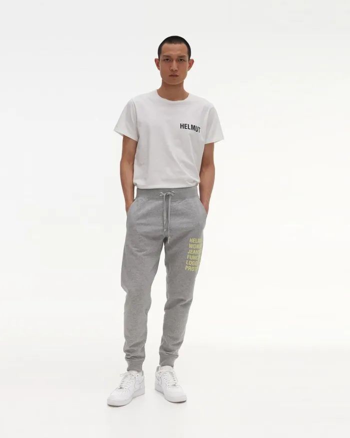 Men Glowcore Masc Sweatpant Vapor Heather Helmut Lang Pants