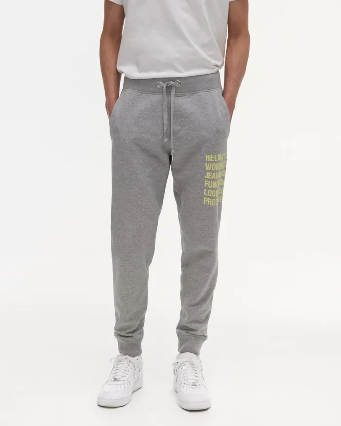 Men Glowcore Masc Sweatpant Vapor Heather Helmut Lang Pants