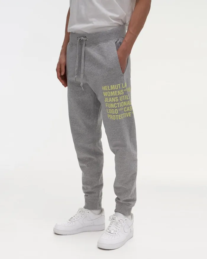 Men Glowcore Masc Sweatpant Vapor Heather Helmut Lang Pants