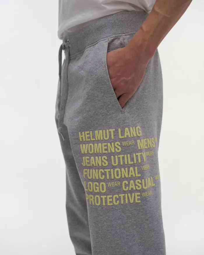 Men Glowcore Masc Sweatpant Vapor Heather Helmut Lang Pants