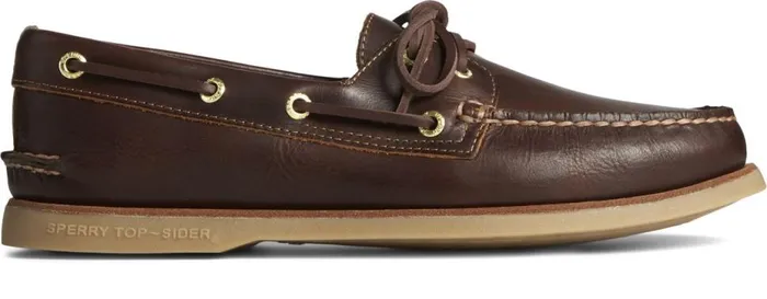 Men Gold Cup Authentic Original Orleans Leather Boat Shoe Brown Sperry Boat Shoes