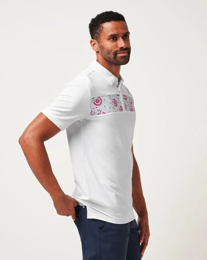 Men GOOD GOOD FLOURISH POLO White TravisMathew Polos