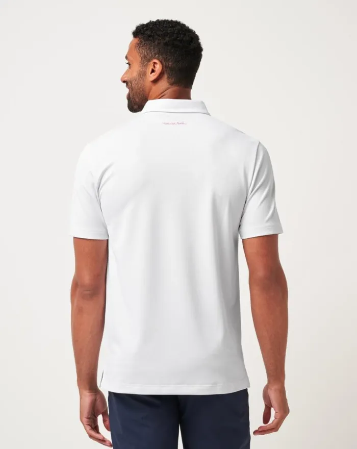 Men GOOD GOOD FLOURISH POLO White TravisMathew Polos