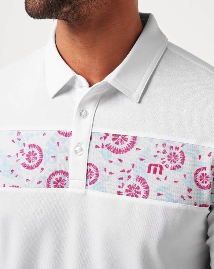 Men GOOD GOOD FLOURISH POLO White TravisMathew Polos