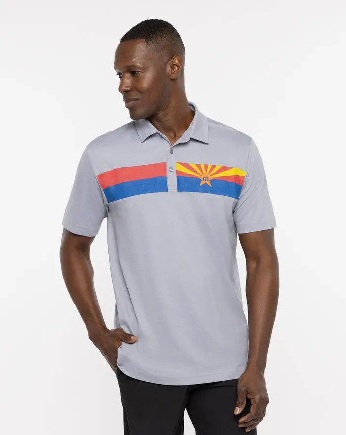 Men GREAT PRESCOTT POLO Heather Quiet Shade TravisMathew Polos