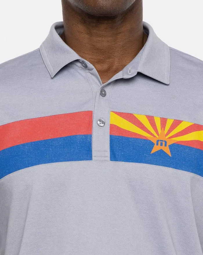 Men GREAT PRESCOTT POLO Heather Quiet Shade TravisMathew Polos