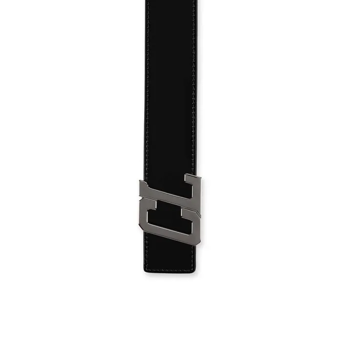 Men Happy Rui CL Logo Belt Belt 8211 Patent Calf 8211 Black Multicolor Christian Louboutin Belts
