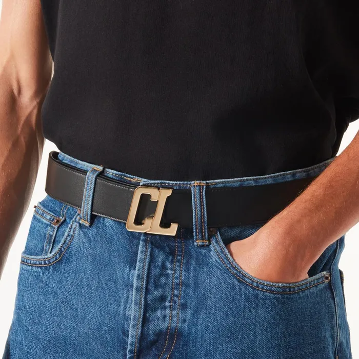 Men Happy Rui CL Logo Belt Buckle Belt Buckle 8211 Metal 8211 Gold Gold Christian Louboutin Belts