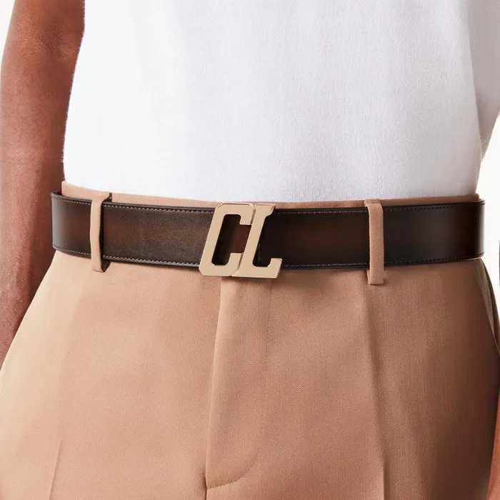 Men Happy Rui CL Logo Belt Buckle Belt Buckle 8211 Metal 8211 Gold Gold Christian Louboutin Belts