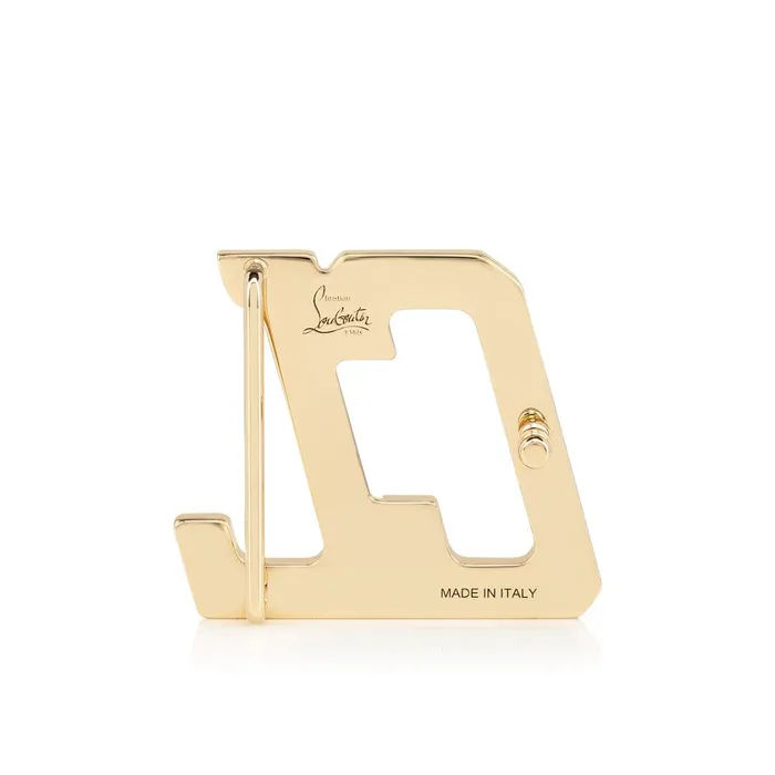 Men Happy Rui CL Logo Belt Buckle Belt Buckle 8211 Metal 8211 Gold Gold Christian Louboutin Belts