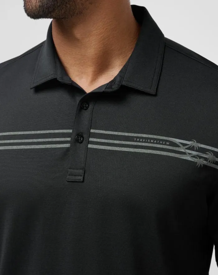Men HARBOR PATROL POLO Black TravisMathew Polos