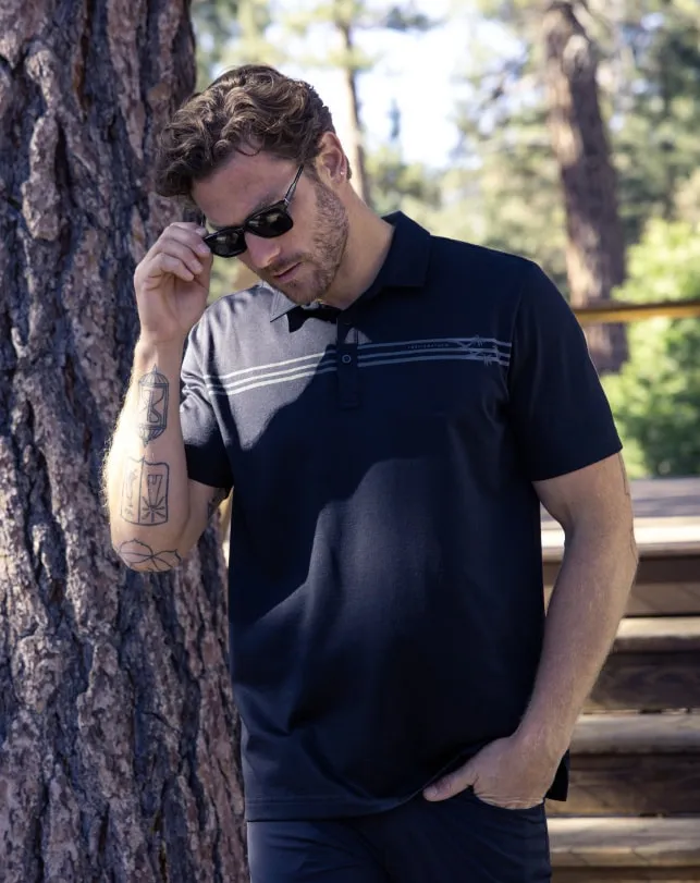 Men HARBOR PATROL POLO Black TravisMathew Polos
