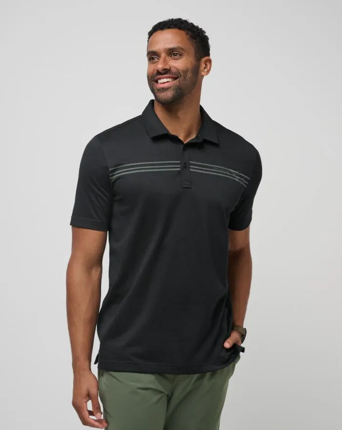 Men HARBOR PATROL POLO Black TravisMathew Polos