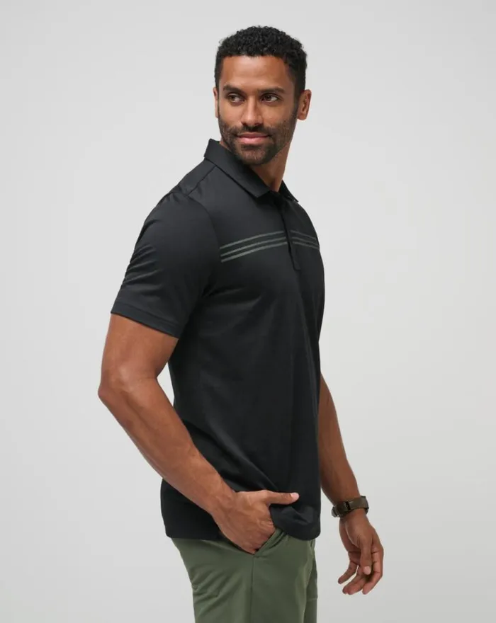 Men HARBOR PATROL POLO Black TravisMathew Polos