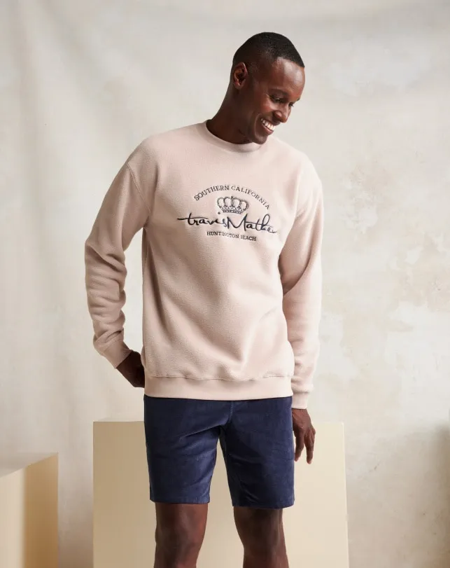 Men HAVE A GANDER CREW Oxford Tan TravisMathew Hoodies and Sweatshirts