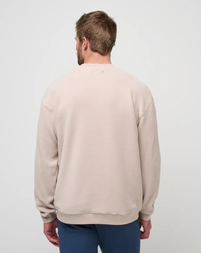 Men HAVE A GANDER CREW Oxford Tan TravisMathew Hoodies and Sweatshirts