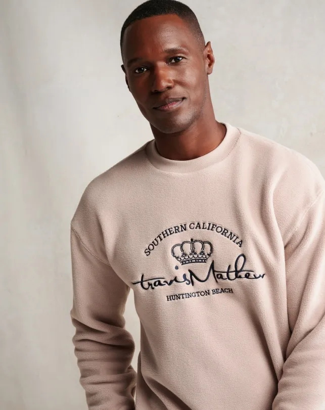 Men HAVE A GANDER CREW Oxford Tan TravisMathew Hoodies and Sweatshirts