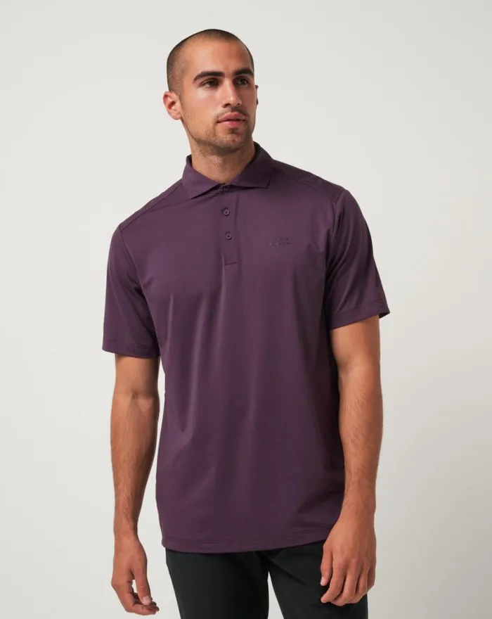 Men HEATER PRO POLO Plum TravisMathew Polos