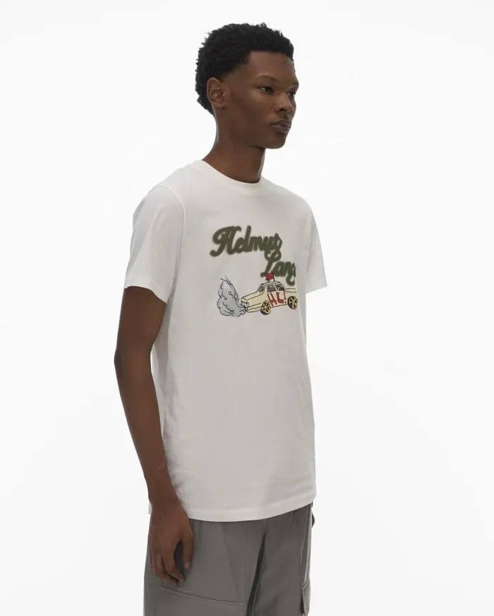 Men HL Taxi Tee Powdered Ecru Helmut Lang TShirts