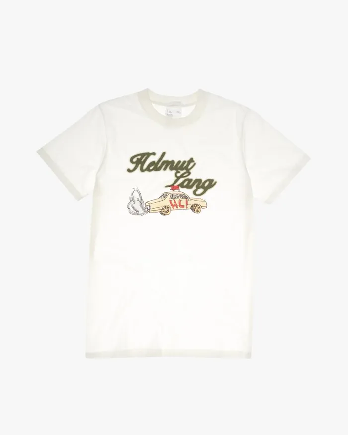 Men HL Taxi Tee Powdered Ecru Helmut Lang TShirts