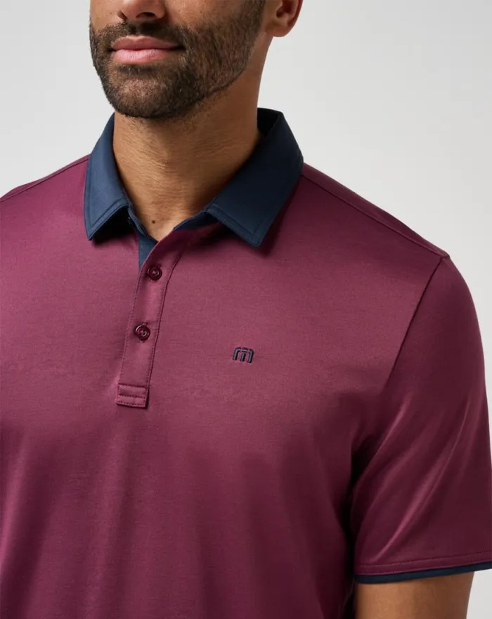 Men HOME GAME POLO Mauve Wine TravisMathew Polos