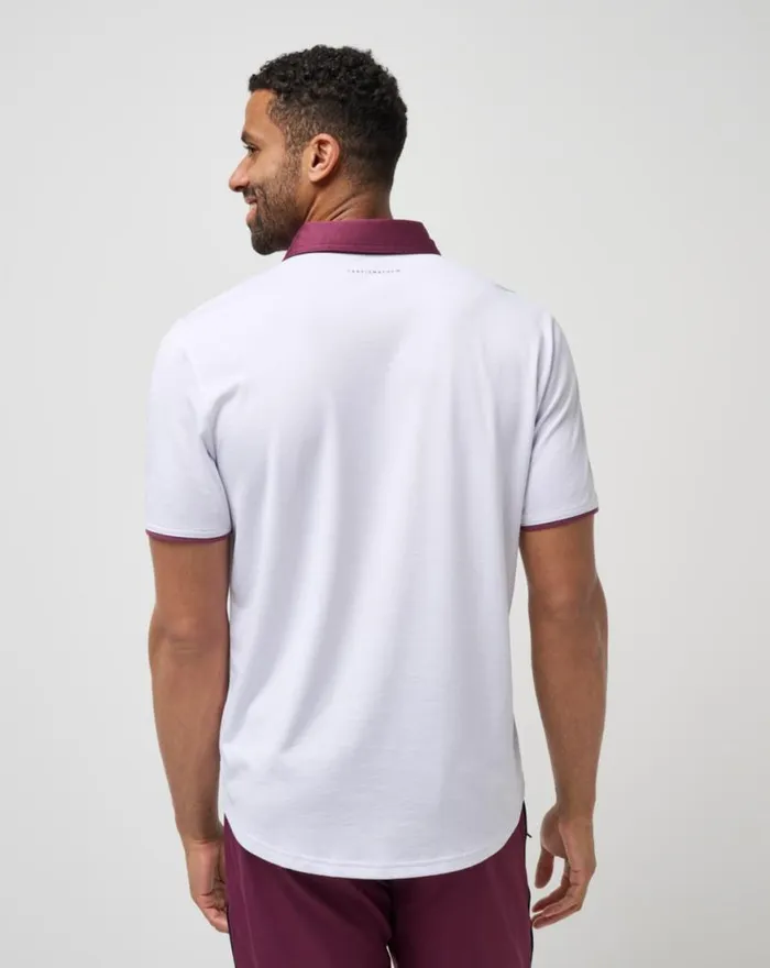 Men HOME GAME POLO White TravisMathew Polos