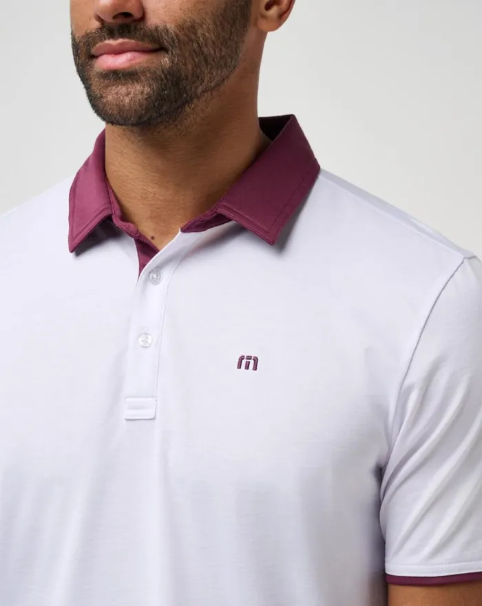 Men HOME GAME POLO White TravisMathew Polos