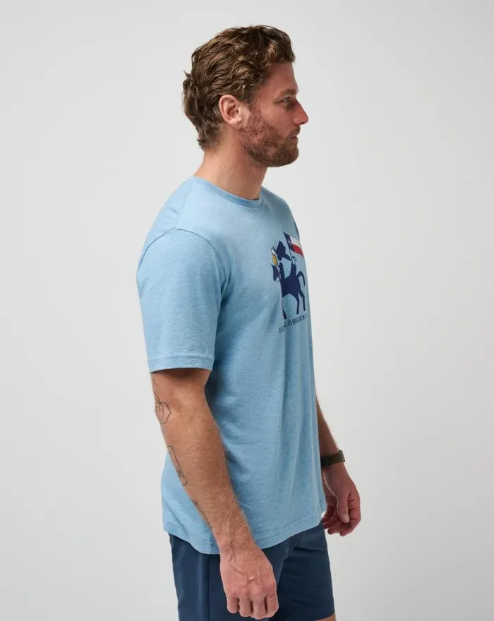 Men HOOT AND HOLLAR 20 TEE Heather Allure TravisMathew Tees Men HOOT AND HOLLAR 20 TEE Heather Allure TravisMathew Tees