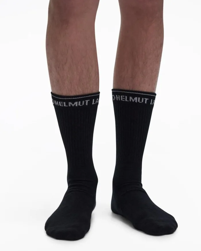 Men Impress Socks Black Helmut Lang Socks