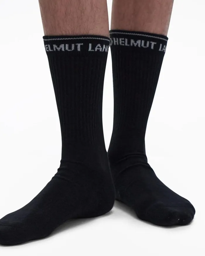 Men Impress Socks Black Helmut Lang Socks