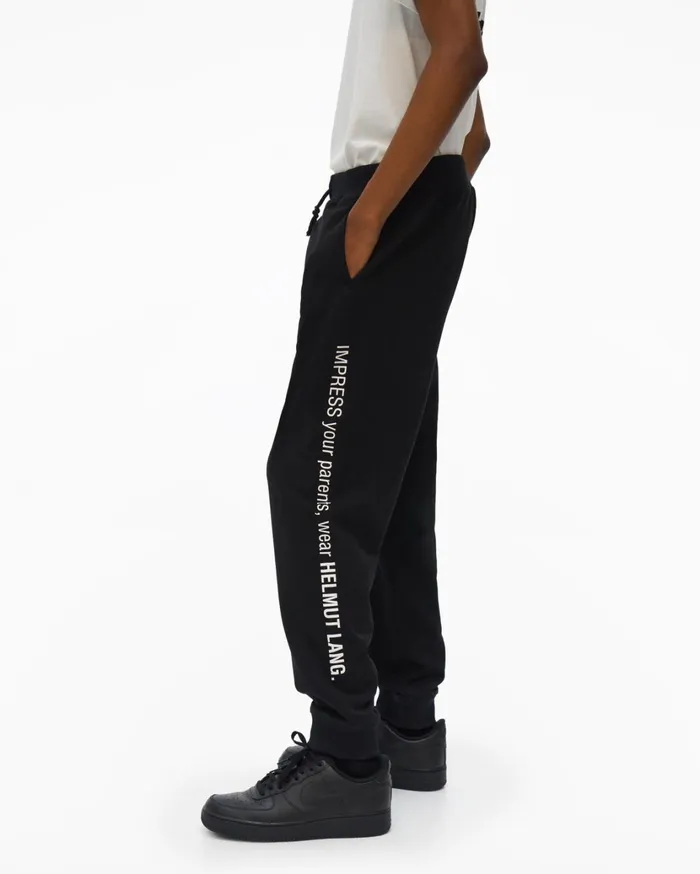 Men Impress Sweatpant Basalt Black Helmut Lang Pants