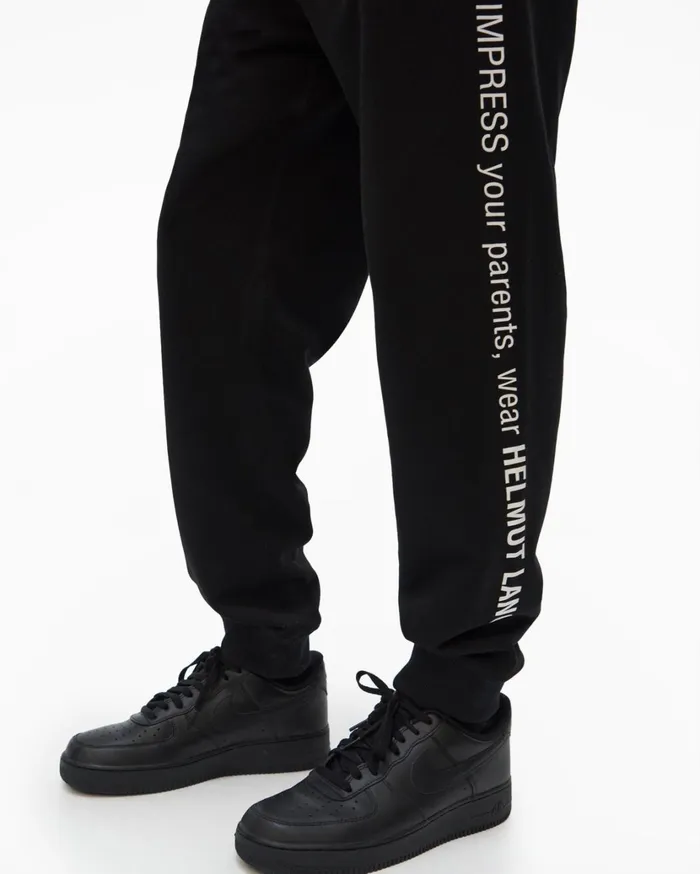Men Impress Sweatpant Basalt Black Helmut Lang Pants