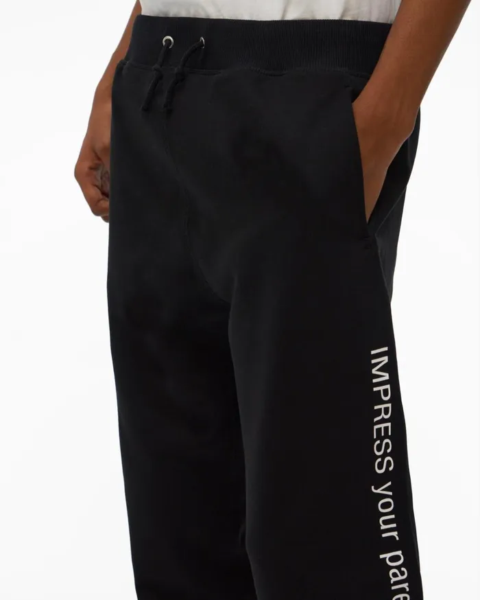 Men Impress Sweatpant Basalt Black Helmut Lang Pants