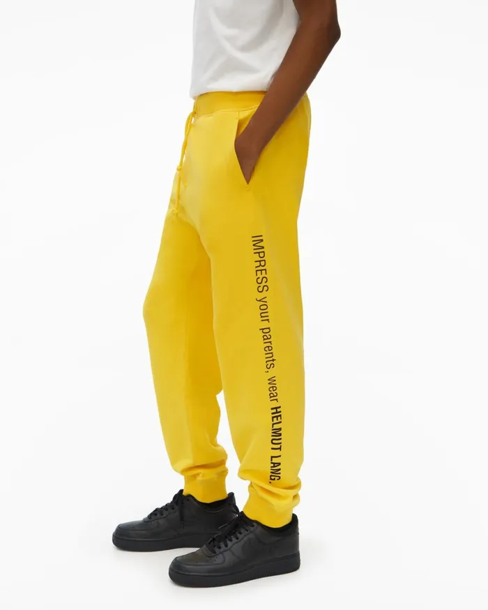 Men Impress Sweatpant Laser Yellow Helmut Lang Pants