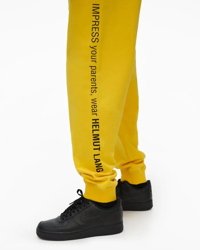 Men Impress Sweatpant Laser Yellow Helmut Lang Pants