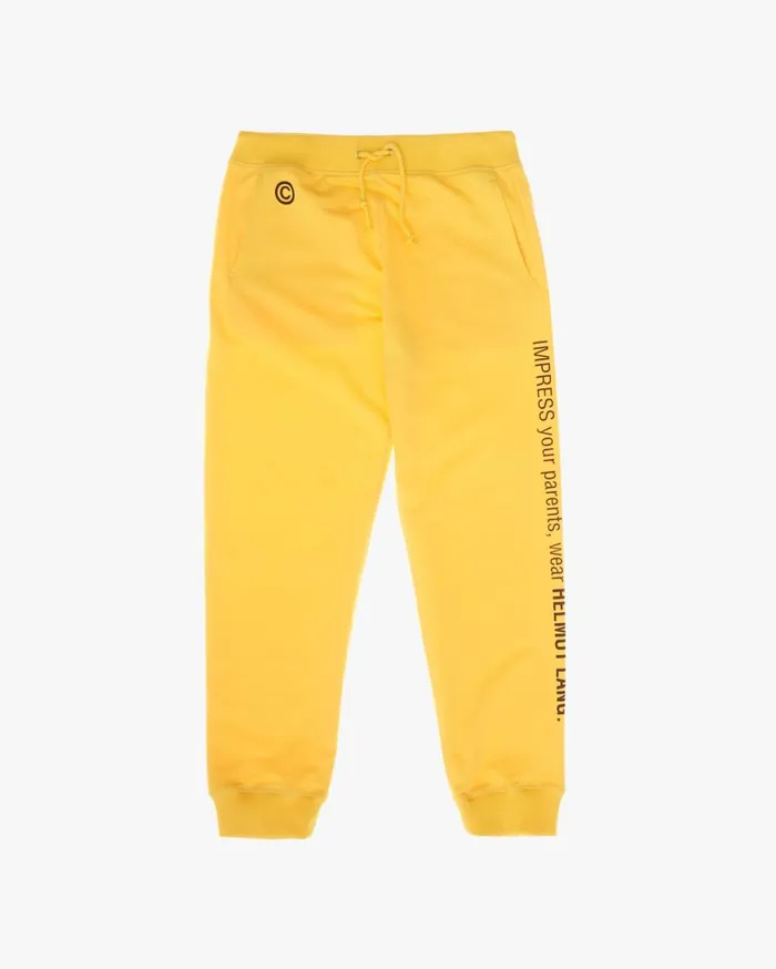 Men Impress Sweatpant Laser Yellow Helmut Lang Pants