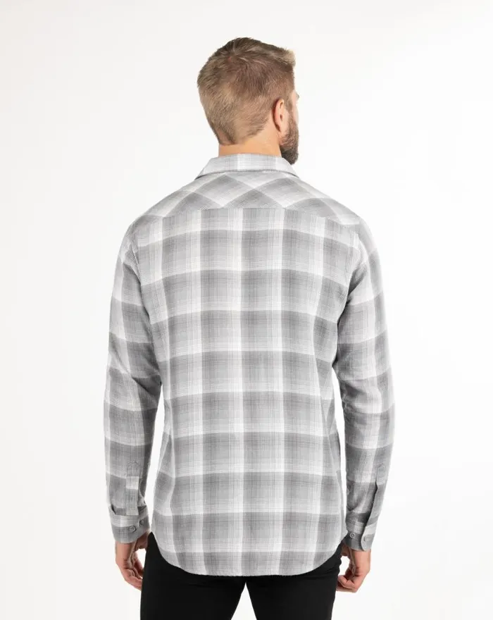 Men INLAND BUTTONUP Heather Sleet TravisMathew ButtonUps Men INLAND BUTTONUP Heather Sleet TravisMathew ButtonUps