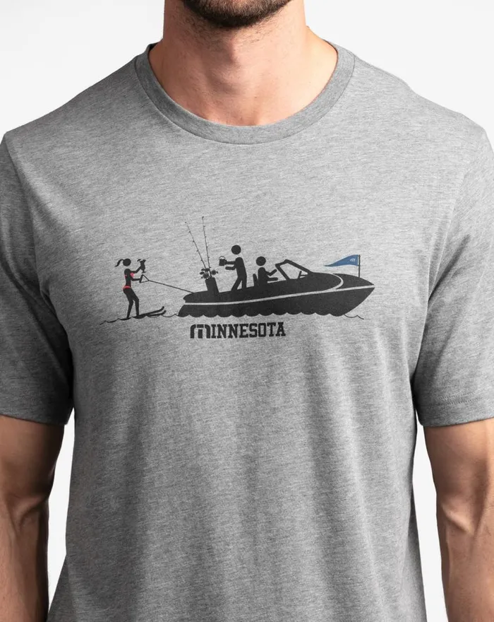 Men JUICY LUCY TEE Heather Grey TravisMathew Tees