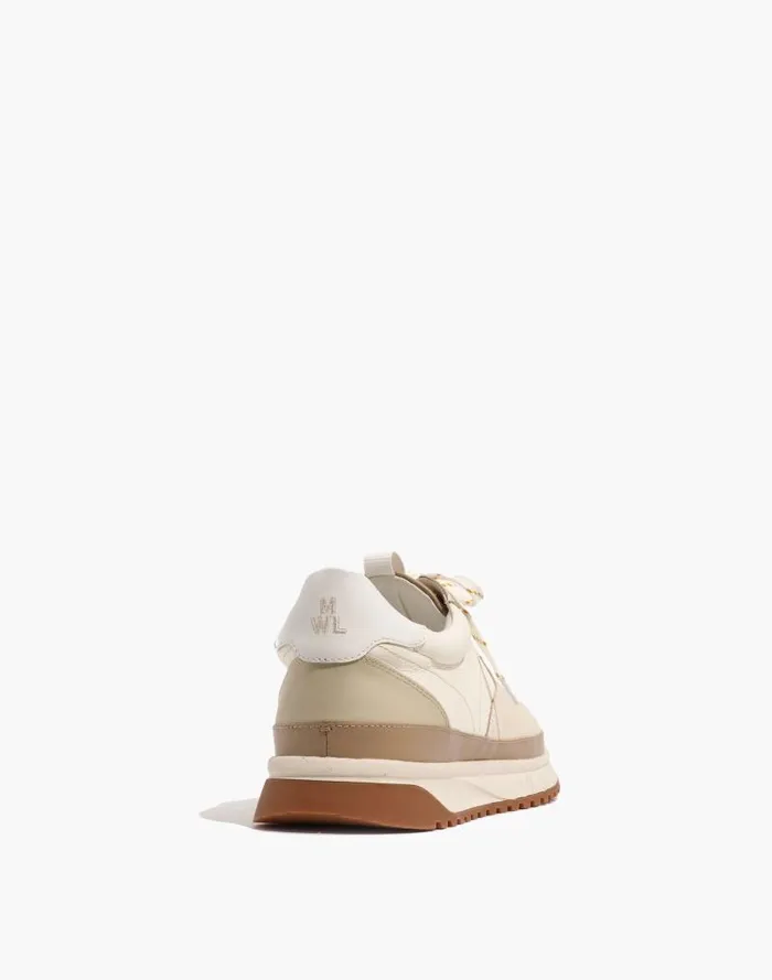 Men Kickoff Trainer Sneakers In Neutral Colorblock Leather Antique Cream Multi Madewell Sneakers