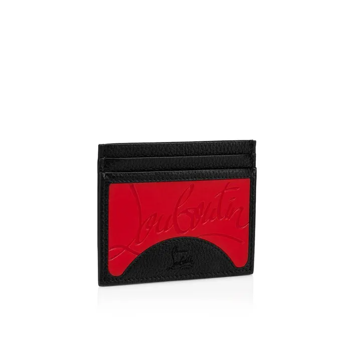 Men Kios Card Holder 8211 Rubber And Grained Calf Leather 8211 Loubi Loubi Christian Louboutin Wallets and Cardholders