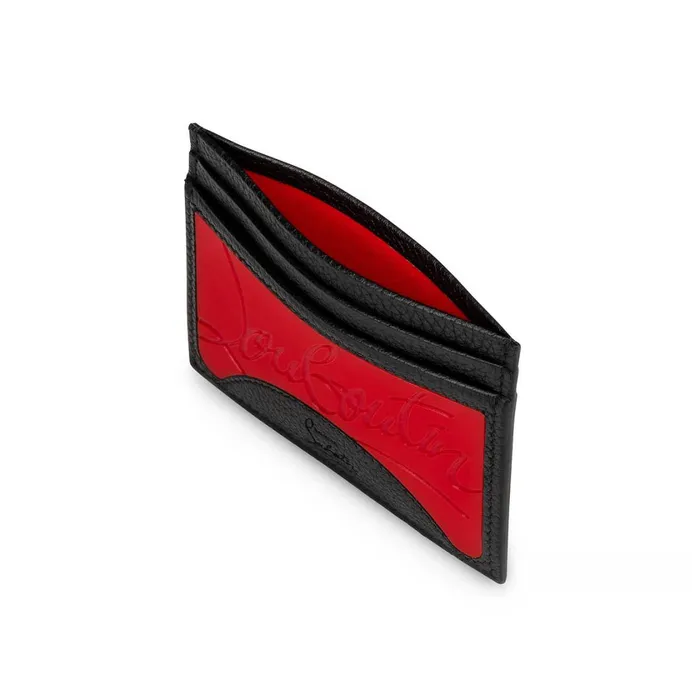 Men Kios Card Holder 8211 Rubber And Grained Calf Leather 8211 Loubi Loubi Christian Louboutin Wallets and Cardholders