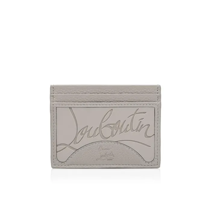 Men Kios Card Holder Card Holder 8211 Grained Calf Leather And Rubber 8211 Goose Grey Christian Louboutin Wallets and Cardholders